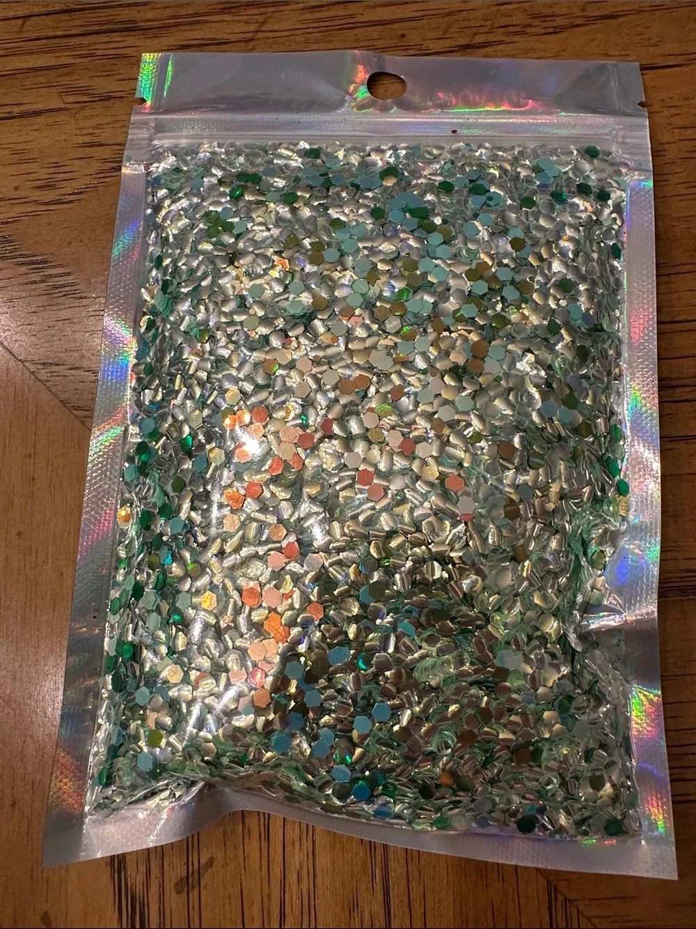 Assorted Green Iridescent Chunky Glitter Mixes - 10 Pack